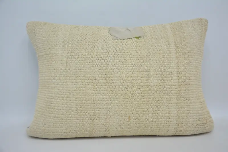 Pillow for Sofa, Handwoven Cushion Case, 20x28 White Cushion, Kilim Pillow, Retro Cushion, Pillow Sham, Home Decor Pillow, Authentic Pillow - 1