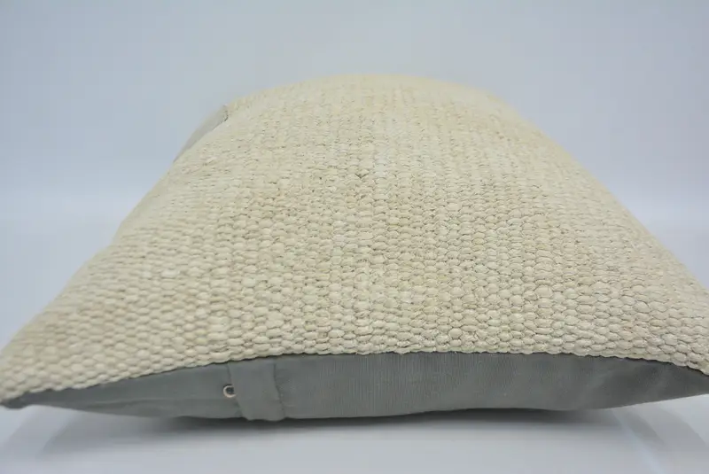 Pillow for Sofa, Handwoven Cushion Case, 20x28 White Cushion, Kilim Pillow, Retro Cushion, Pillow Sham, Home Decor Pillow, Authentic Pillow - 5