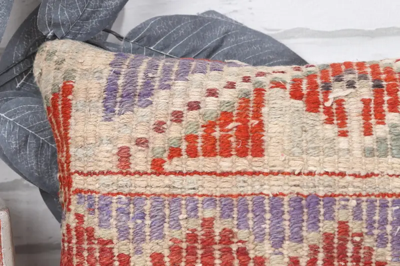 Throw Kilim Pillow, Traditional Pillow Case, Interior Designer Pillow, Handmade Kilim Cushion, Pillow, 8x16 Red Pillow Cover - 2