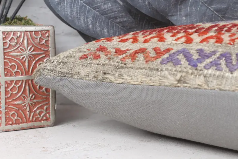 Throw Kilim Pillow, Traditional Pillow Case, Interior Designer Pillow, Handmade Kilim Cushion, Pillow, 8x16 Red Pillow Cover - 7