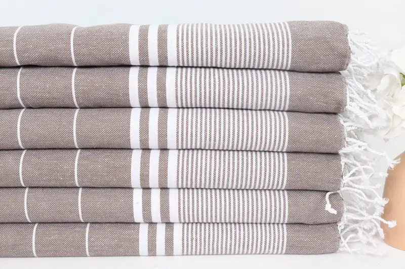 40x24 Cotton Striped Towel, Personalized Gifts, Small Bath Towels, Organic Towel, Turkish Tea Towel, Family Gift, Best Friend Wedding Gift - 3