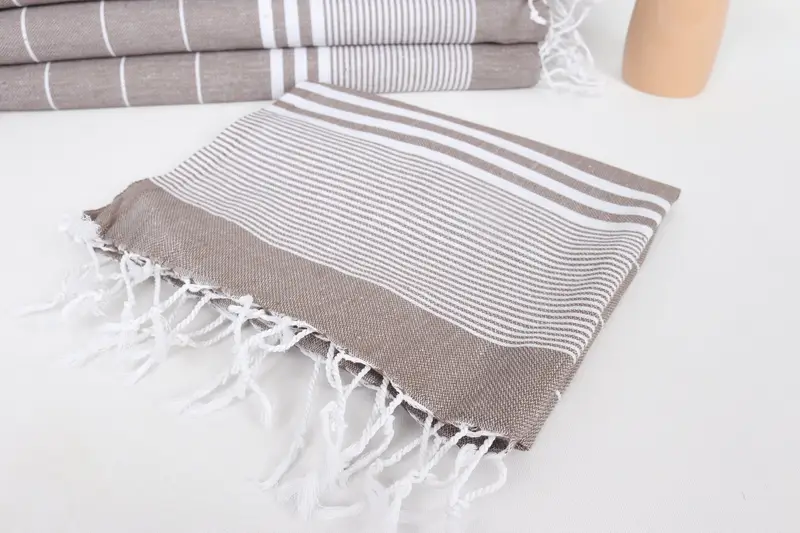 40x24 Cotton Striped Towel, Personalized Gifts, Small Bath Towels, Organic Towel, Turkish Tea Towel, Family Gift, Best Friend Wedding Gift - 5