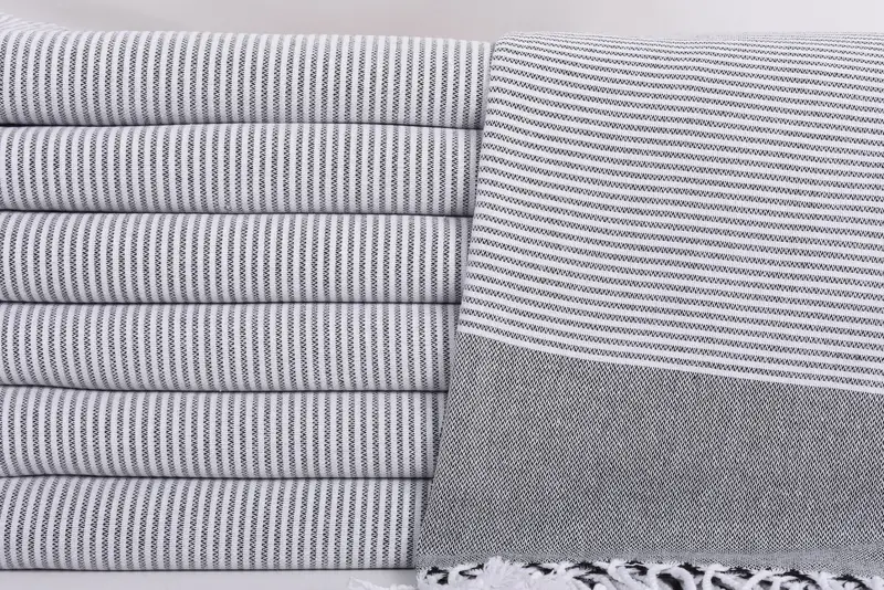 House Warming Gift, Luxury towel, Custom Towel, Bridesmaid Gift, 70x36 Cotton Striped Towel, Personalized Home Gift Wedding, Yoga Towel - 2