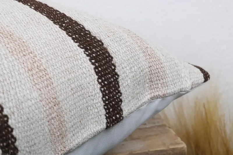 Vintage Kilim Pillow, Interior Designer Pillow, Wool Kilim Pillow Pillow Sham, 18x18 White Pillow Sham, Cushion Case, Kilim Pillow - 6