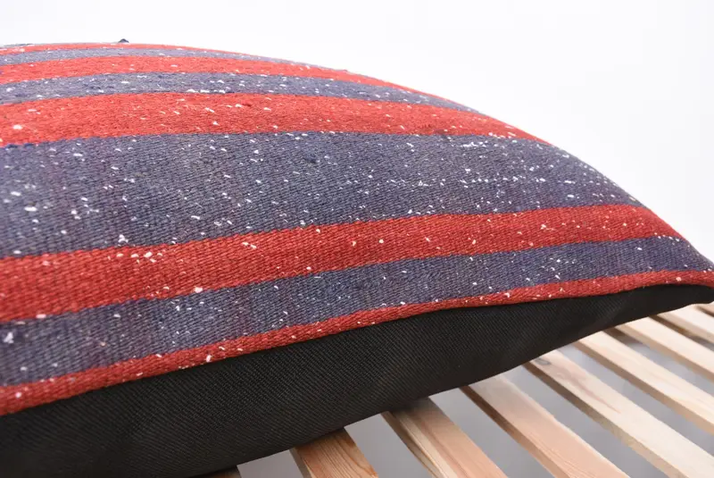 Seat Pillow, Turkish Kilim Pillow, Meditation Pillow, Pillow Case, Antique Pillows, 20x28 Red Pillow, Gift Pillow, Handmade Pillow - 7