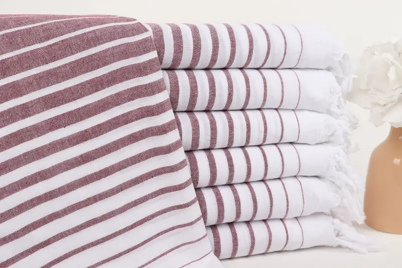 Bachelorette Party Decorations, Large Turkish Towel, Personalized Wedding Gift For Couple, Guest Towel, Beach Towel Bulk, 68x36 Cotton Striped Towel - 1