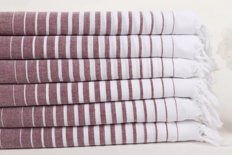 Bachelorette Party Decorations, Large Turkish Towel, Personalized Wedding Gift For Couple, Guest Towel, Beach Towel Bulk, 68x36 Cotton Striped Towel - 3