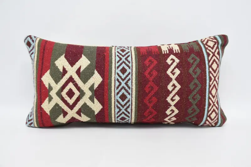 Geometric Turkish Moroccan Pillow Sham, 30x60 cm Halloween Gift WovenYellow Cushion - 1