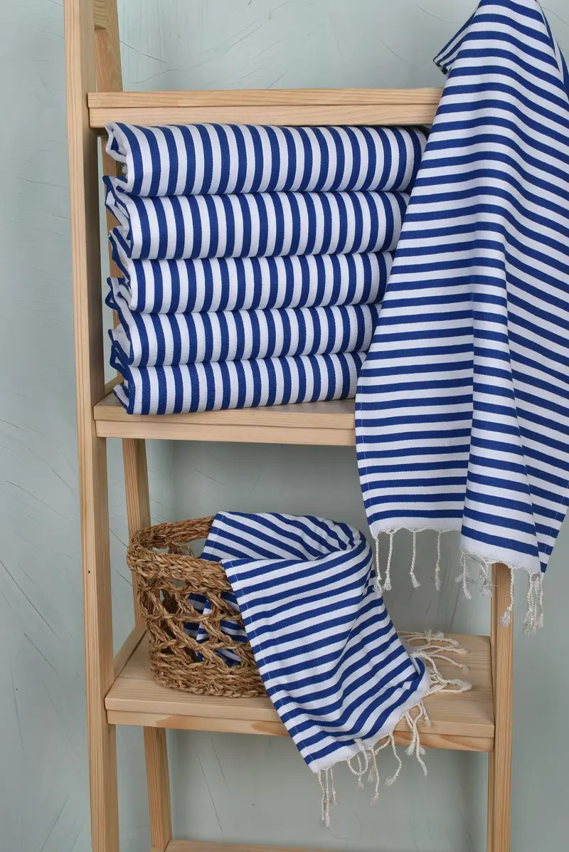 40x18 Cotton Striped Towel, Travel Towel, Monogram Hand Towel, Bridesmaid Proposal Gift, Monogram Kitchen Towel, Bridesmaid Gift, Turkish Tea Towel - 3
