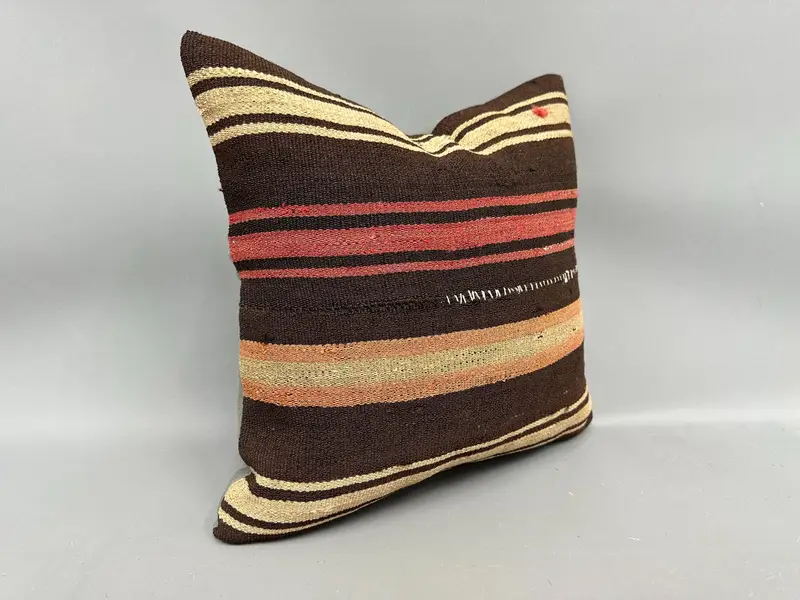 Pillow for Sofa, Antique Pillows, Boho Throw Pillow, 18x18 Red Pillow Case, Vintage Pillow, Rustic Pillow Cover, Pillow Sham, Tribal Cushion Cover - 2