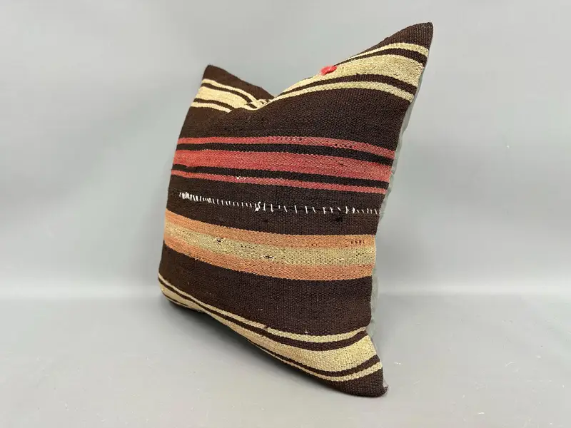 Pillow for Sofa, Antique Pillows, Boho Throw Pillow, 18x18 Red Pillow Case, Vintage Pillow, Rustic Pillow Cover, Pillow Sham, Tribal Cushion Cover - 3