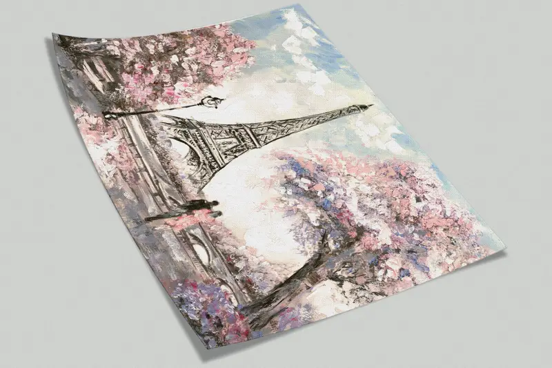Eiffel Mural, Couple Wall Print, Romantic Couple Mural, France Wall Painting, Landscape Wall Painting, Paris Wall Art, View Wall Paper, - 9