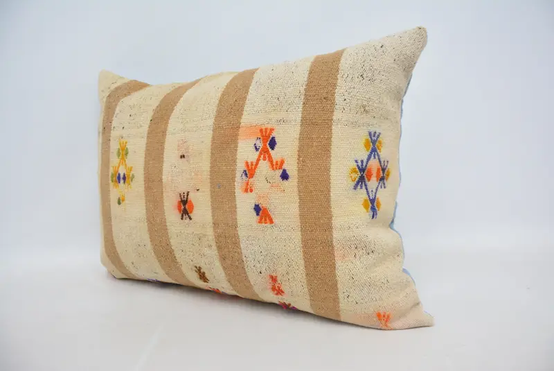 Geometric Embroidered Throw Pillow, 20x28 Inches Size Pillow - 4
