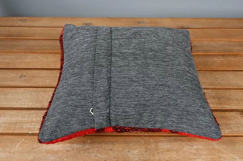 Pillow Case, Bolster Throw Cushion Case, Garden Cushion, Comfy Throw Cushion, 12x12 Red Pillow, Turkish Pillow, Gift Pillow, Pillow for Sofa - 5