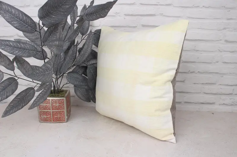 Cushion Case, Vintage Kilim Pillow, Handmade Kilim Cushion, 18x18 White Pillow, Home Decor Pillow, Authentic Pillow Case, Accent Throw Cushion Case - 4