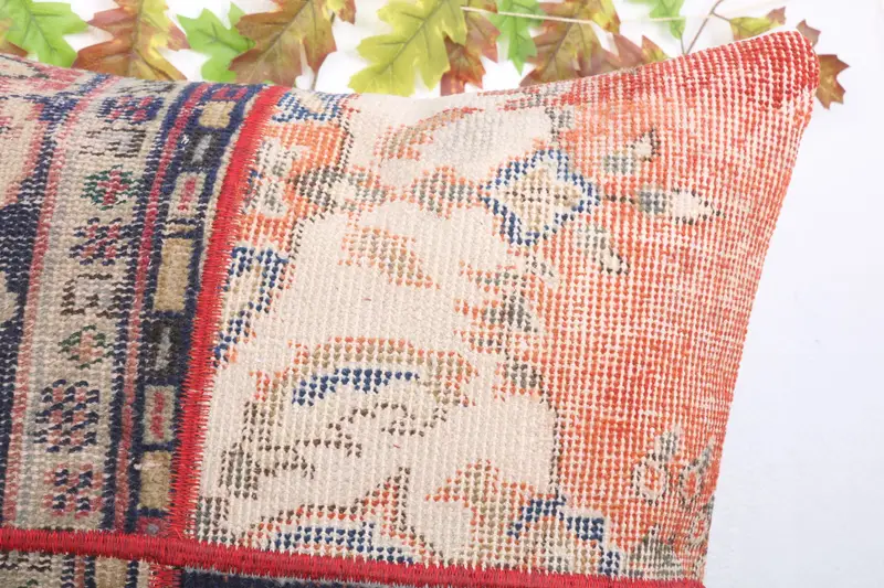 24x24 Blue Pillow Sham, Boho Pillow, Pillow for Sofa, Cushion Cover, Accent Pillow, Hippie Throw Cushion Case, Vintage Kilim Pillow - 5