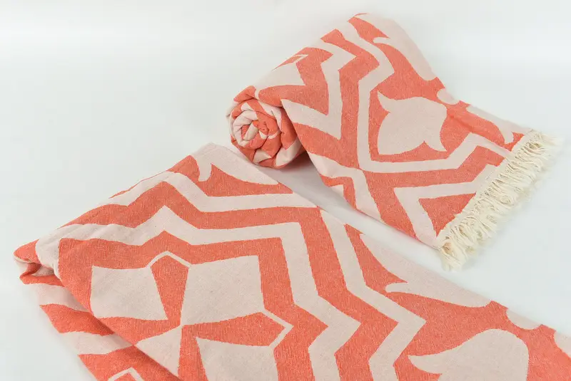 Handwoven Turkish Towel, Gift For Mom, Soft towel, Bachelorette Gifts, 68x36 Cotton Tulip Patterned Towel, Custom Name Towel, Turkish Towel Beach - 7