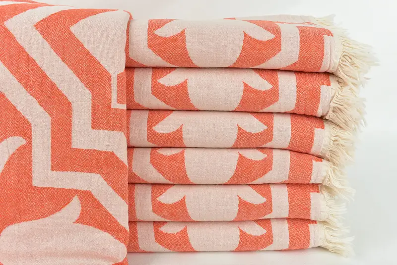 Handwoven Turkish Towel, Gift For Mom, Soft towel, Bachelorette Gifts, 68x36 Cotton Tulip Patterned Towel, Custom Name Towel, Turkish Towel Beach - 1