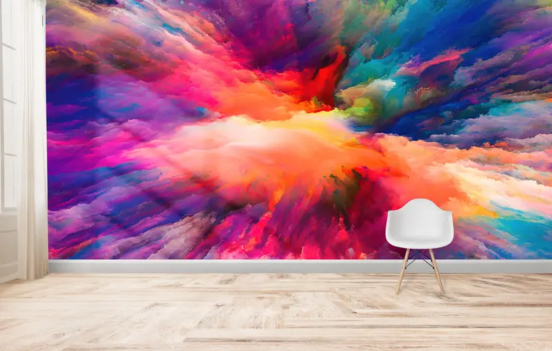 Papel pintado estampado de lujo: colores divinos, patrones abstractos, diseño contemporáneo