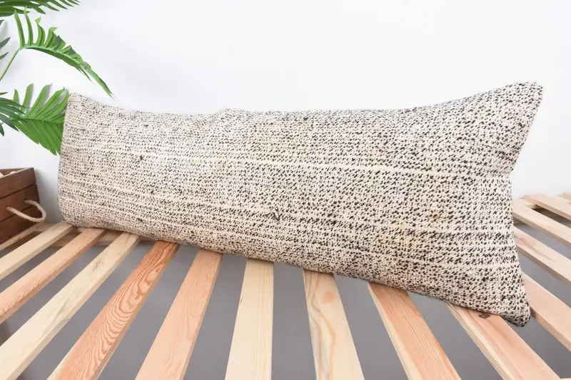 12x36 White Cushion, Boho Pillow Sham Cover, Antique Pillows, Decorative Pillow Case, Vintage Kilim Throw Pillow, Cushion Cover - 5