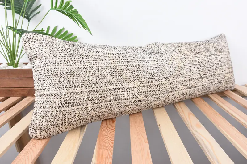 12x36 White Cushion, Boho Pillow Sham Cover, Antique Pillows, Decorative Pillow Case, Vintage Kilim Throw Pillow, Cushion Cover - 4