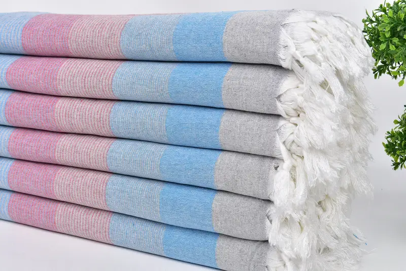 Summer Towel, Travel towel, Kids Beach Towel, Turkish Towel Beach, 68x40 Cotton Striped Towel, Turkish Towel Set, Bridal Party Gifts, Hammam towel - 3