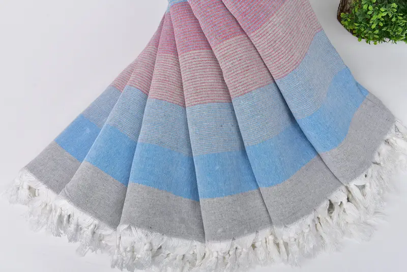Summer Towel, Travel towel, Kids Beach Towel, Turkish Towel Beach, 68x40 Cotton Striped Towel, Turkish Towel Set, Bridal Party Gifts, Hammam towel - 4