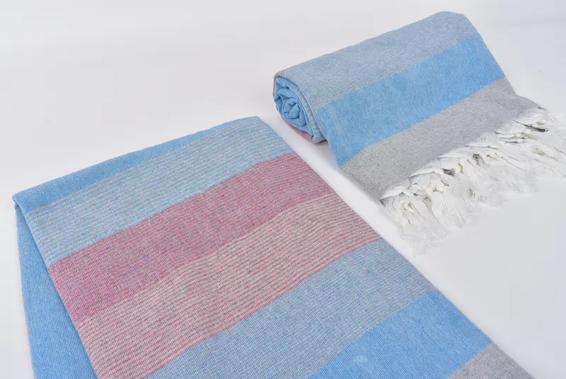Summer Towel, Travel towel, Kids Beach Towel, Turkish Towel Beach, 68x40 Cotton Striped Towel, Turkish Towel Set, Bridal Party Gifts, Hammam towel - 7