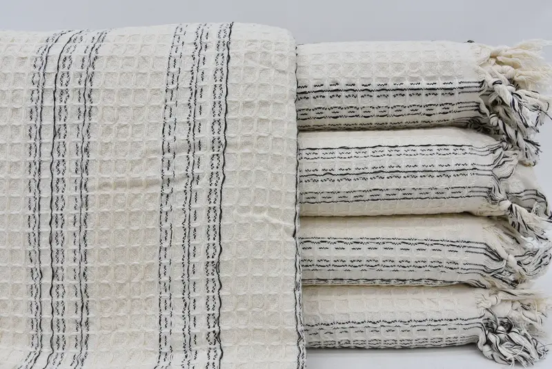 Bachelorette Party Gifts Bridesmaids, Turkish Bedspread, Personalized Gifts, Woven Blanket, Tablecloth, Organic Throw, 96x70 Cotton Striped Towel - 3