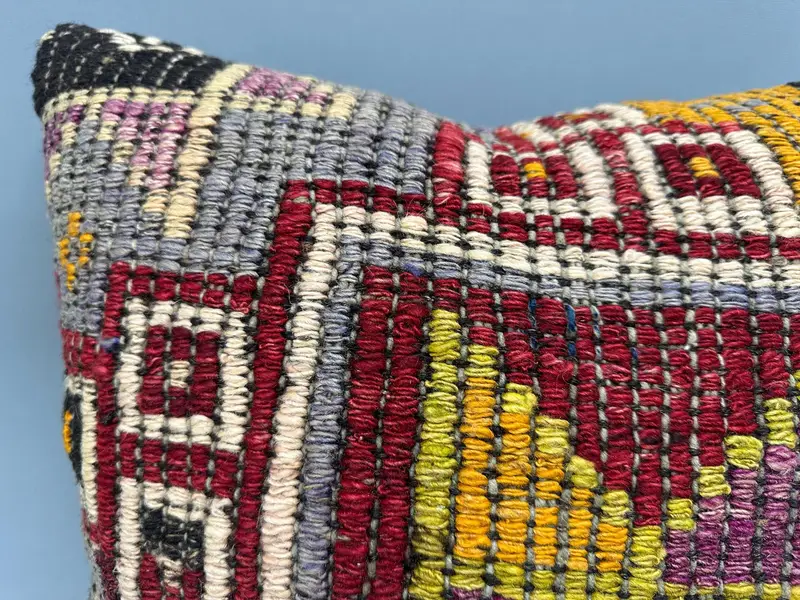 Pillow, Oriental Cushion Cover, 18x18 Purple Pillow Sham, Turkish Pillow, Bohemian Cushion Pillow Case, Throw Kilim Pillow, Home Decor Pillow - 5