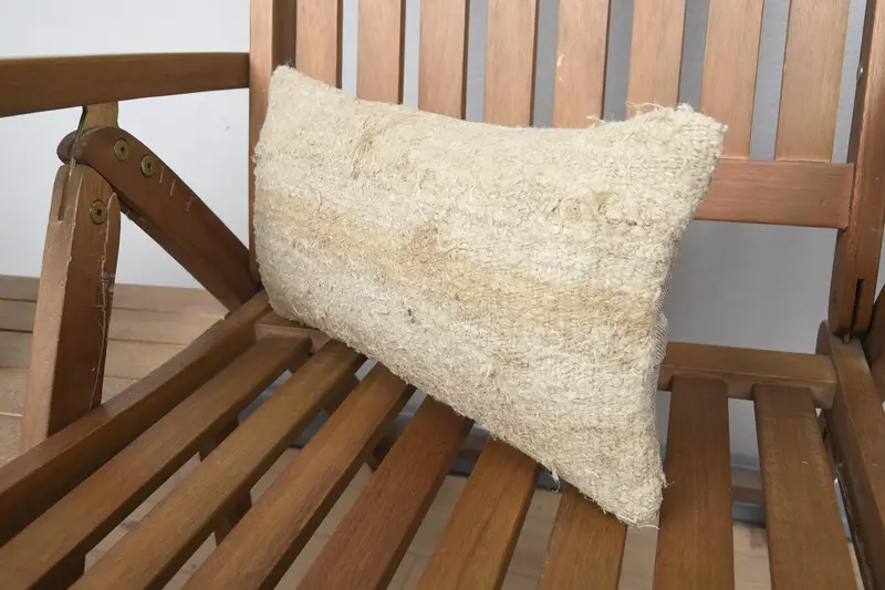Pillow Case, Morroccon Kilim Cushion Pillow Case, Boho Pillow Sham Cover, Bright Pillow Cover, Kilim Pillow, Vintage Pillow, 8x16 Beige Pillow Cover - 3
