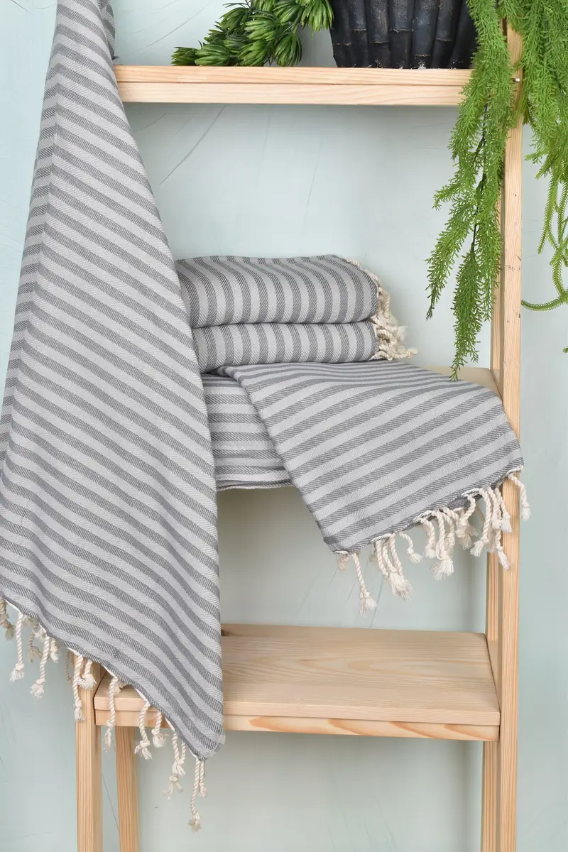 70x40 Cotton Striped Towel, Yoga Towel, Bridesmaid Gift, Scarf Towel, Home Decor Gifts, Personalized Turkish Towel, Gift Towel, Girls Weekend Favors - 6