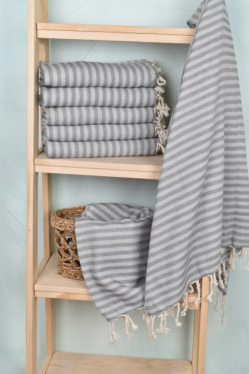 70x40 Cotton Striped Towel, Yoga Towel, Bridesmaid Gift, Scarf Towel, Home Decor Gifts, Personalized Turkish Towel, Gift Towel, Girls Weekend Favors - 3
