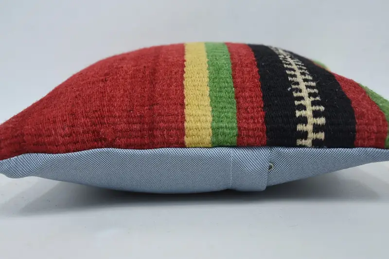 Luxury Cushion, Throw Kilim Pillow, Boho Pillow Sham Cover, Kilim Pillow Cover, Pillow Case, 12x12 Red Cushion Cover, Neutral Cushion Case - 5