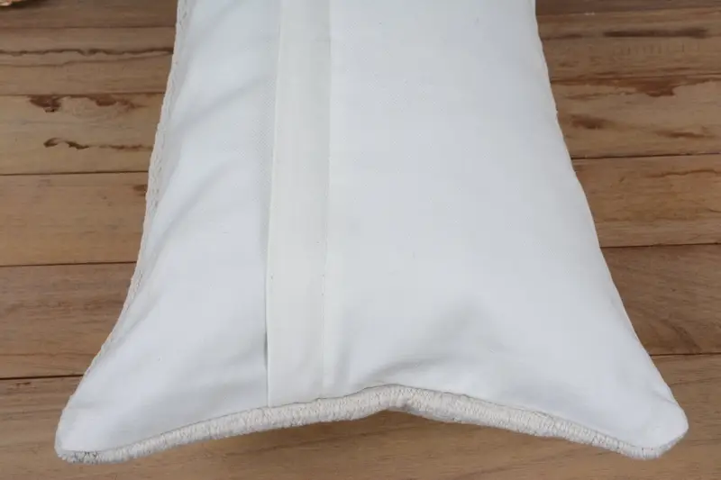 Pillow for Couch, Turkish Pillow, Pillow Case, Meditation Pillow Case, 12x24 White Cushion Case, Meditation Cushion Cover, Antique Pillows - 6