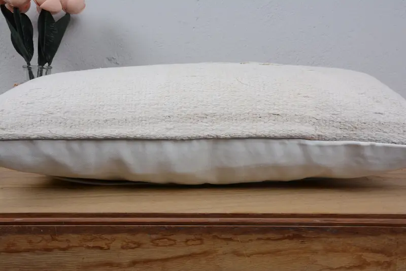 Pillow for Couch, Turkish Pillow, Pillow Case, Meditation Pillow Case, 12x24 White Cushion Case, Meditation Cushion Cover, Antique Pillows - 5