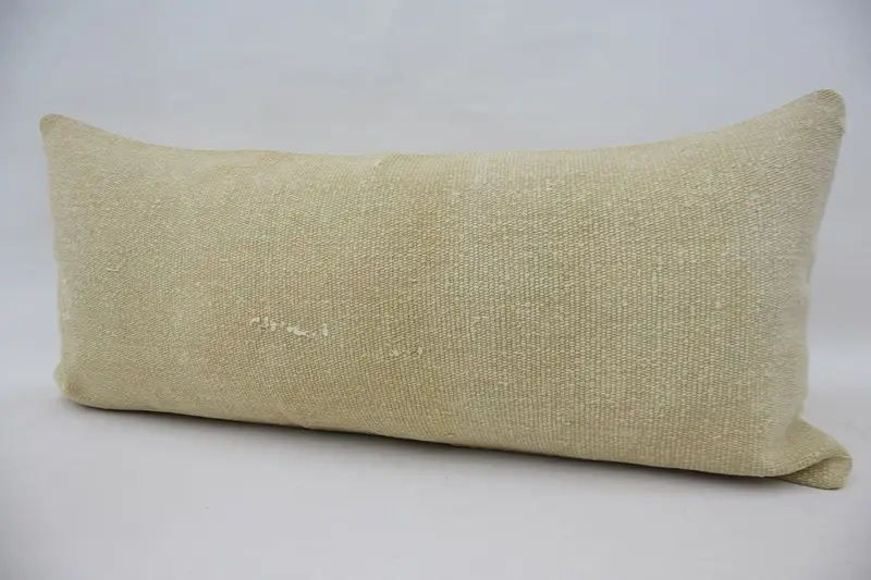 Gift Pillow, Turkish Rugs Cushion Cover, 16x36 Beige Cushion Cover, Vintage Pillow, Cushion Case, Ottoman Pillow Case, Vintage Kilim Throw Pillow - 5