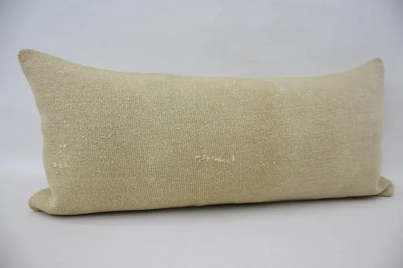 Gift Pillow, Turkish Rugs Cushion Cover, 16x36 Beige Cushion Cover, Vintage Pillow, Cushion Case, Ottoman Pillow Case, Vintage Kilim Throw Pillow - 3