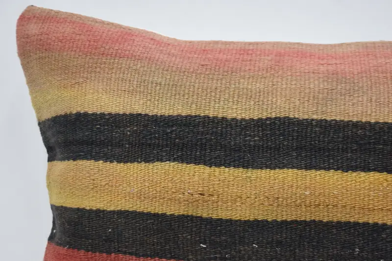 Kilim Pillow Cover, Throw Kilim Pillow, 12x24 Red Pillow Cover, Boho Pillow Sham Cover, Decorative Cushion Case, Pillow Case - 2