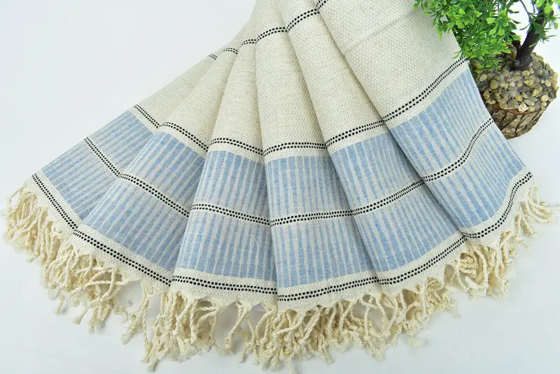 Personalized Hand Towel, 40x20 Linen Striped Towel, Custom Wedding Gift From Bridesmaid, Wedding Gift Ideas, Bridesmaid Gifts, Kitchen Towel - 4