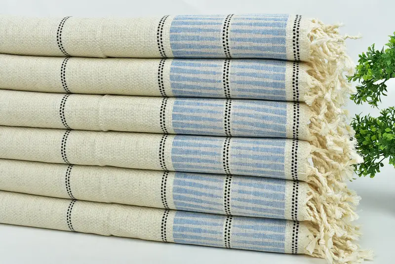 Personalized Hand Towel, 40x20 Linen Striped Towel, Custom Wedding Gift From Bridesmaid, Wedding Gift Ideas, Bridesmaid Gifts, Kitchen Towel - 3