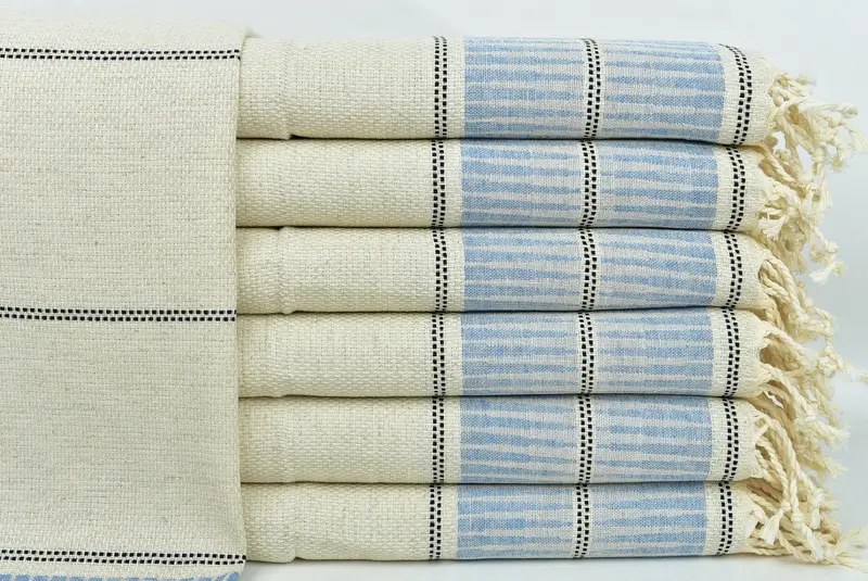 Personalized Hand Towel, 40x20 Linen Striped Towel, Custom Wedding Gift From Bridesmaid, Wedding Gift Ideas, Bridesmaid Gifts, Kitchen Towel - 1