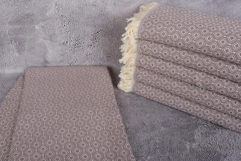 92x76 Cotton Diamond Towel, Boyfriend Christmas Gift, Bachelorette Gifts, Woven Blanket, Woven Throw Blanket, Beach Theme Wedding Gift - 2