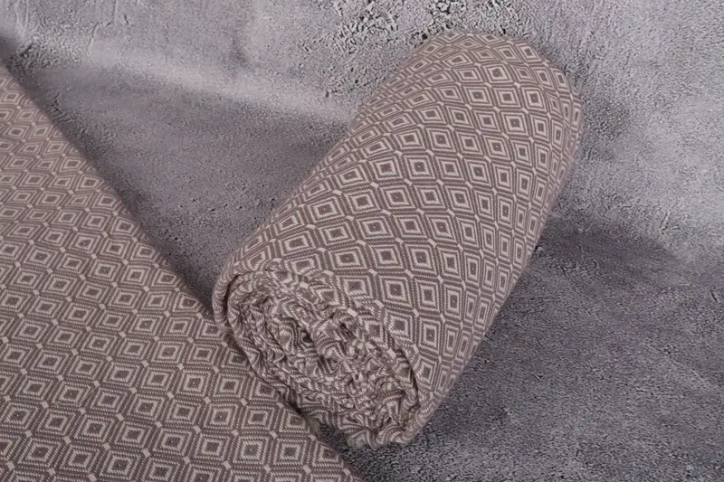 92x76 Cotton Diamond Towel, Boyfriend Christmas Gift, Bachelorette Gifts, Woven Blanket, Woven Throw Blanket, Beach Theme Wedding Gift - 8