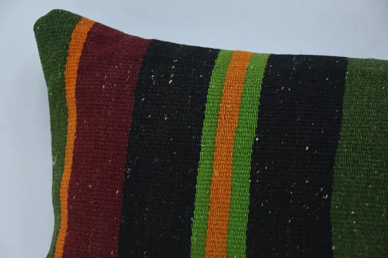 Vintage Brown Cushion Case, Gift 12x36 inch Pillow Case, College Dorm Decor Striped Pillow Cover - 1