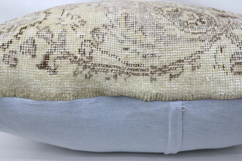 Vintage Kilim Throw Pillow, Toss Pillow, 32x32 Beige Pillow Sham, Bolster Pillow, Bench Cushion, Pillow, Boho Pillow Sham Cover, Boho Pillow - 6