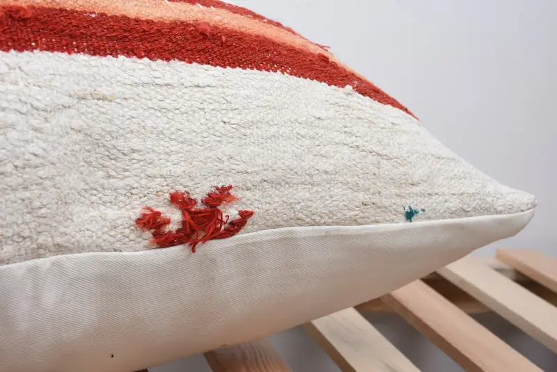 Shabby Chic Pillow Cover, 20x28 White Pillow Sham, Oriental Pillow Sham, Pillow for Sofa, Boho Pillow, Cushion Cover, Vintage Kilim Pillow - 7