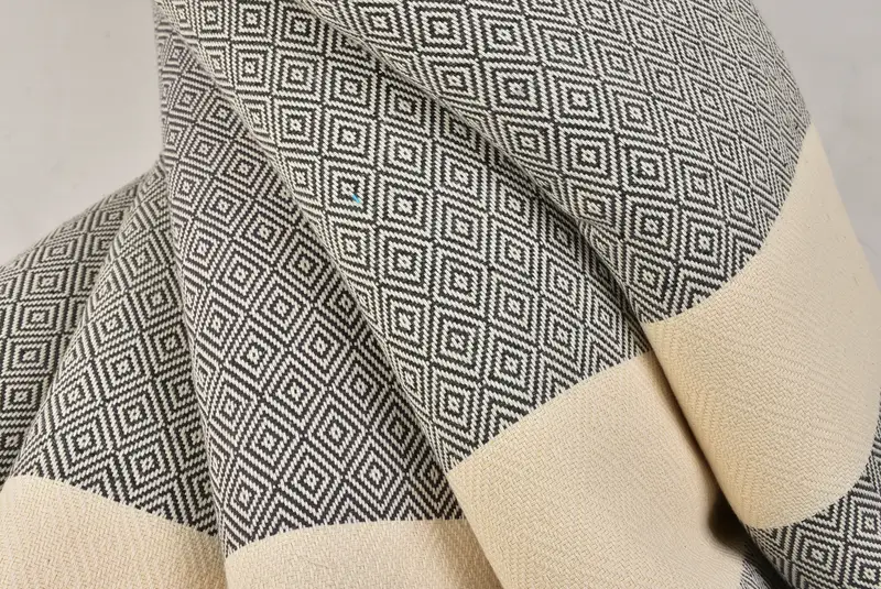 96x80 Cotton Diamond Towel, Tablecloth, Wedding Day Gift For Bride, Personalized Home Gift Wedding, Throw Blanket Couch, Turkish Blanket - 5