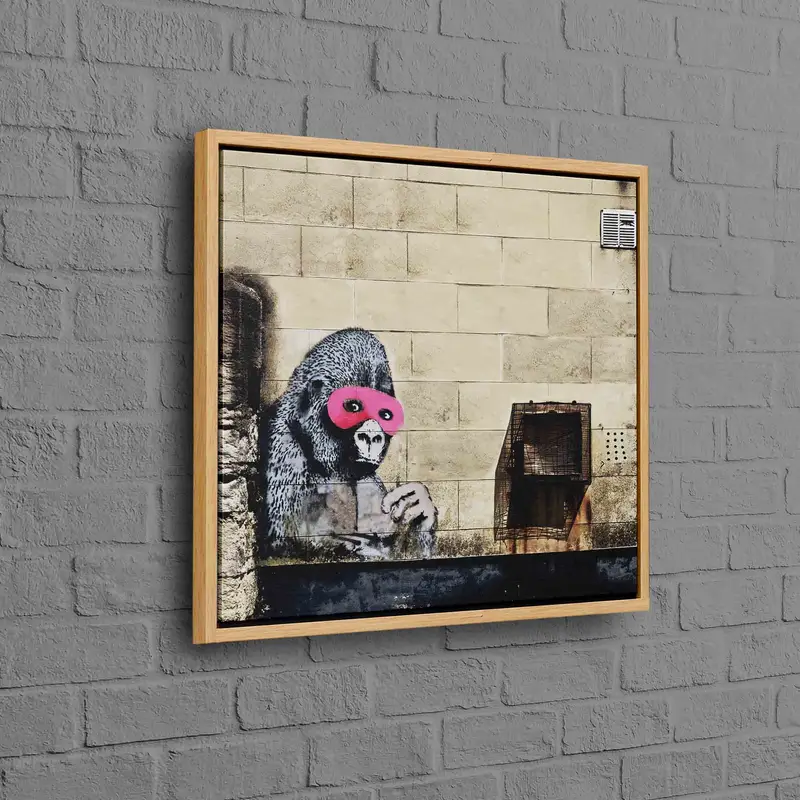Banksy Gorilla Graffiti Baskılı Kanvas ile Mekanınızı Yükseltin