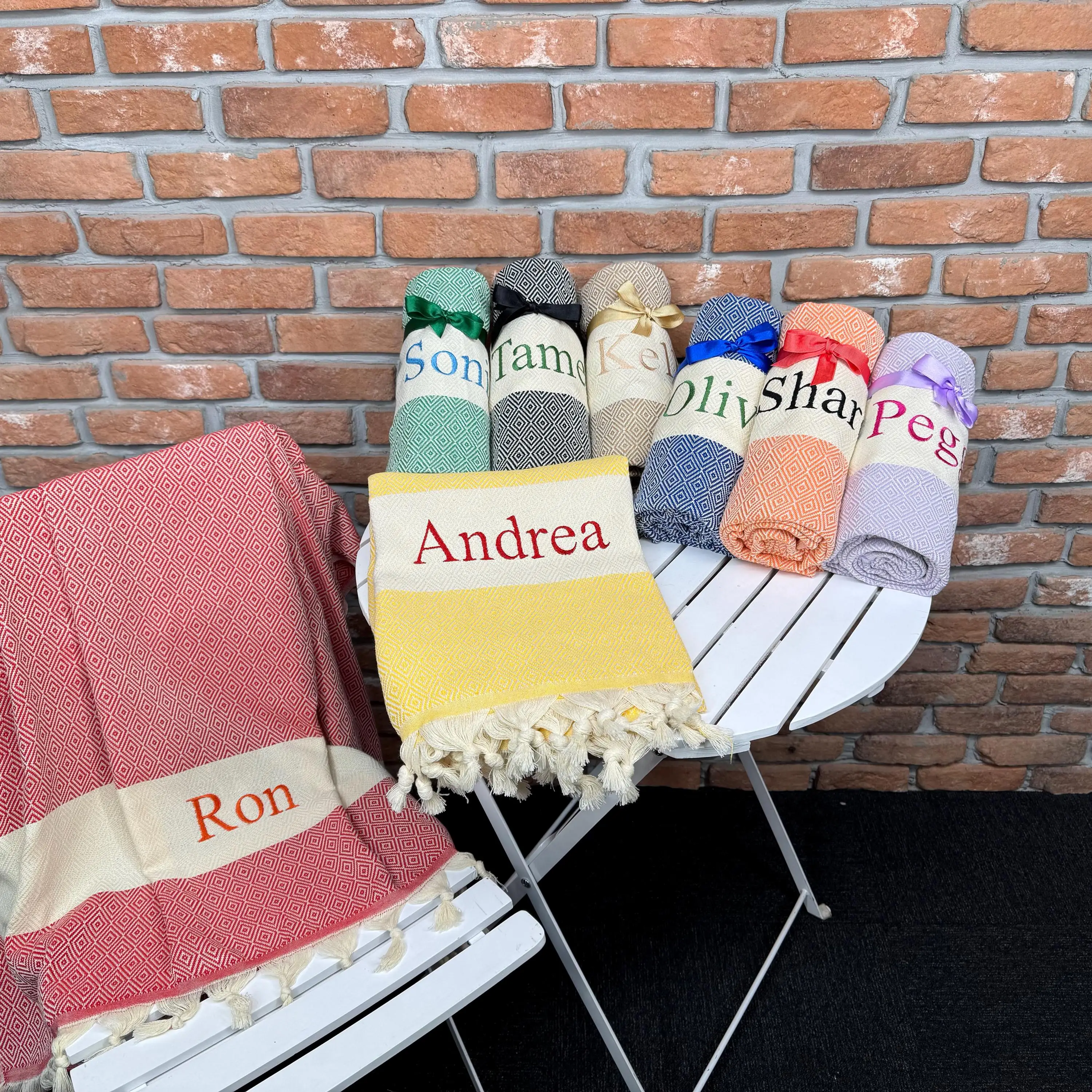 Personalized Turkish Cotton Fabric Beach Towel – 100x180 cm - 1